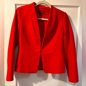 Gorgeous lipstick red Ann Taylor suit